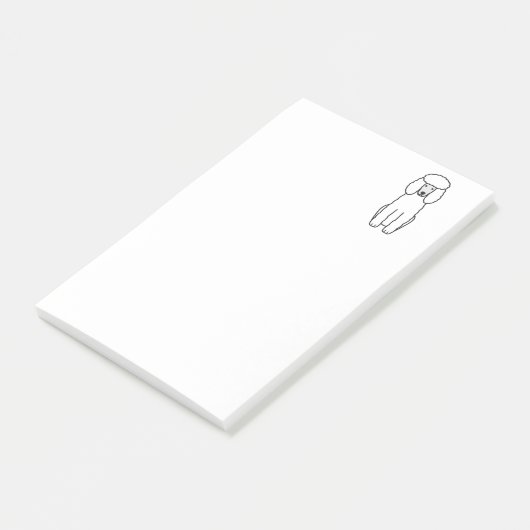 Pudel-HundeCartoon Post-it Klebezettel (angewinkelt)