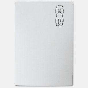Pudel-HundeCartoon Post-it Klebezettel