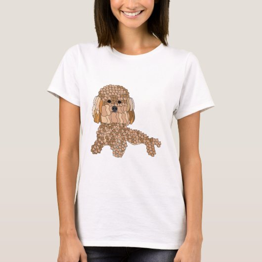 Pudel-Hundemutter T-Shirt (Vorderseite)