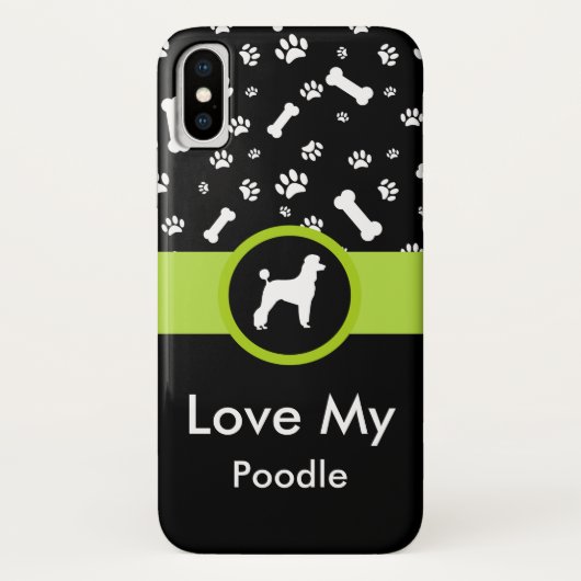 Pudel-Hundezucht-Entwurf Case-Mate iPhone Hülle (Rückseite)