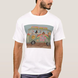 Pudel im Hippie-Van T-Shirt