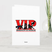 Pudel im Schnee Feiertagskarte (Rückseite)