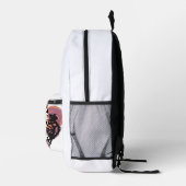 Pudel in Blumen Bedruckter Rucksack (Rechts)