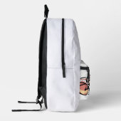 Pudel in Blumen Bedruckter Rucksack (Links)