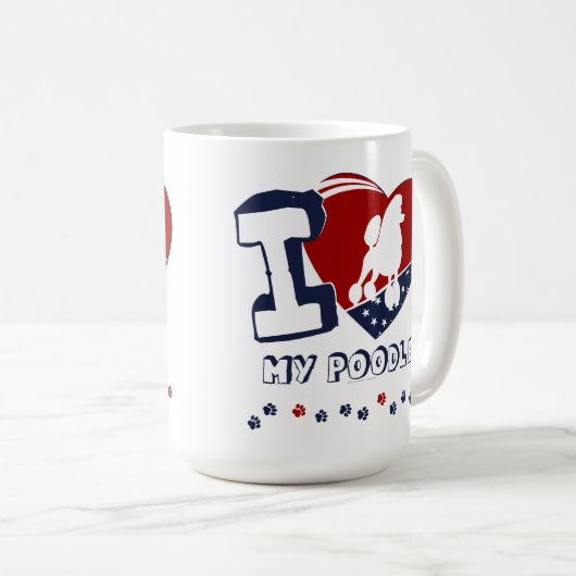 Pudel Kaffeetasse (VorderseiteRechts)