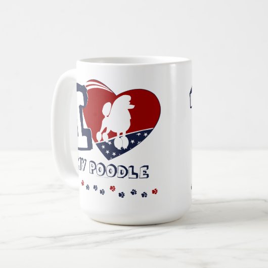 Pudel Kaffeetasse (Vorderseite Links)