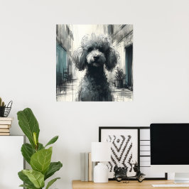 Pudel-Kunstposter Poster
