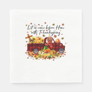 Pudel-Kürbis-Vintage-LKW-Thanksgiving-Lustig-Ha Serviette