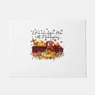 Pudel-Kürbis-Vintage-LKW-Thanksgiving-lustiger Ha Fußmatte