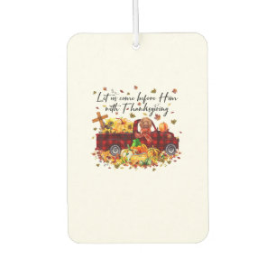 Pudel-Kürbis-Vintage-LKW-Thanksgiving-Lustiges Ha Autolufterfrischer