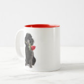 Pudel Liebe Zweifarbige Tasse (Vorderseite Links)