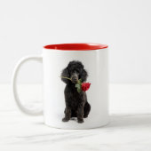 Pudel Liebe Zweifarbige Tasse (Links)