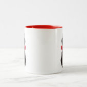 Pudel Liebe Zweifarbige Tasse (Mittel)