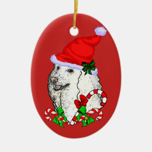 Pudel Liebhaber Weihnachten Keramik Ornament
