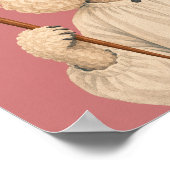 Pudel-Maler mit Barett, Pinsel und Palette Poster (Ecke)