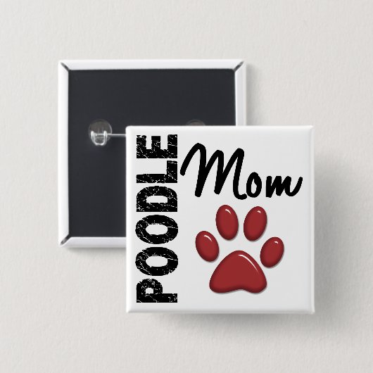 Pudel-Mama 2 Button (Vorne & Hinten)