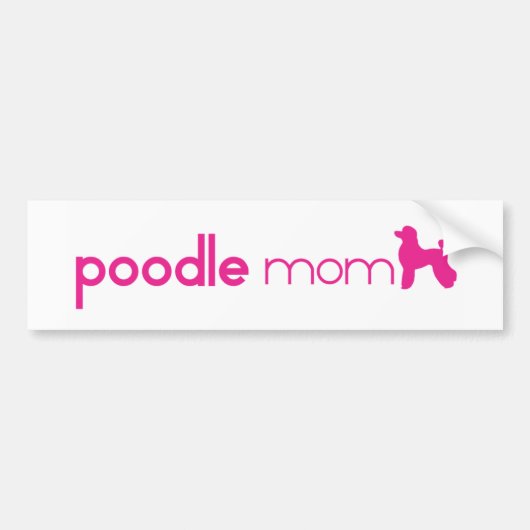 Pudel-Mama Autoaufkleber (Vorne)