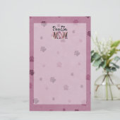 Pudel MAMA Briefpapier (Stehend Vorderseite)