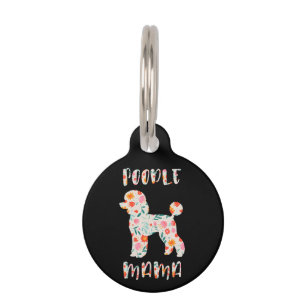 Pudel-Mama Floraler Hunde-Liebhaber Haustiermarke