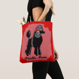 Pudel-Mama-Rosa, Rot und Schwarz-Taschen-Tasche Tasche