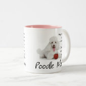 Pudel-Mama-Tasse Zweifarbige Tasse (VorderseiteRechts)