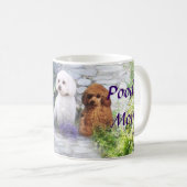 Pudel-Mamahydrangea-Tasse Kaffeetasse (VorderseiteRechts)
