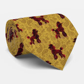 Pudel mit Paisley-Krawatte Krawatte (Gerollt)