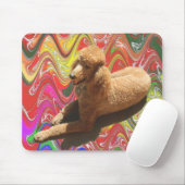 PUDEL MIT WEIHNACHTSsüßigkeits-FARBEN Mousepad (Mit Mouse)