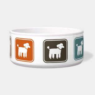 Pudel - Moderne Design-Hunde-Schale Napf