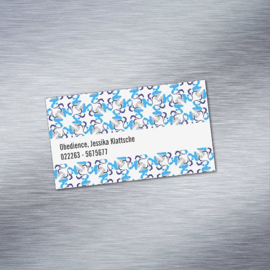 Pudel-Muster Magnetische Visitenkarte (Beispiel)