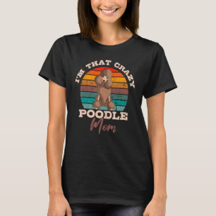 Pudel-Mutter-Hundebesitzer Retro Vintage Muttertag T-Shirt