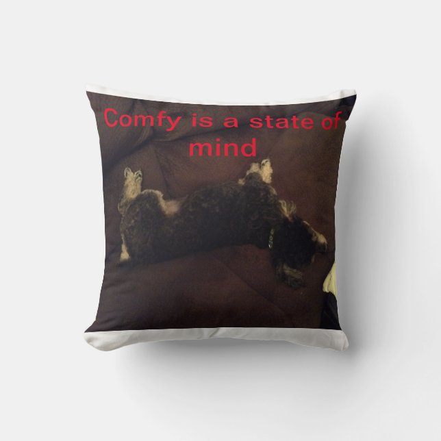 Pudel-Nickerchen-Kissen Kissen (Vorderseite)