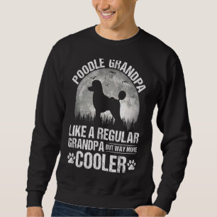 Pudel-Opa Mond Vintage Hund Vatertag Sweatshirt