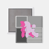 Pudel Paar modern und abstrakt Magnet (Vorderseite/Rückseite)