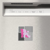 Pudel Paar modern und abstrakt Magnet (In Situ (Geschirrspüler))