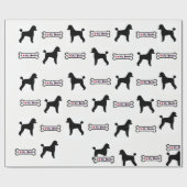 Pudel-Packpapier Geschenkpapier (Flach)