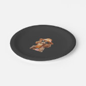 Pudel Pappteller (Schrägansicht)