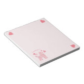 Pudel Pastell Rosa „Ich wuffe dich“ Notizblock (angewinkelt)