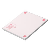 Pudel Pastell Rosa „Ich wuffe dich“ Notizblock (Rotiert)