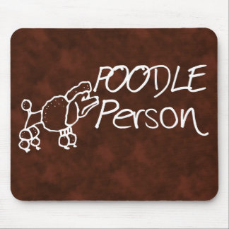 Pudel-Person Mousepad