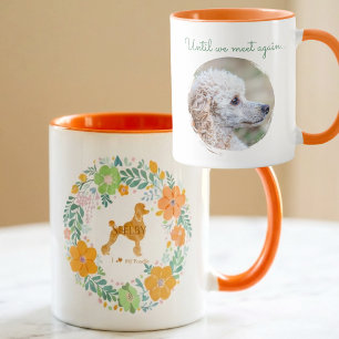 Pudel-Personalisierte-Gedenkblumen-Tasse mit Foto Tasse