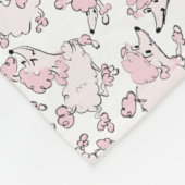 Pudel-Pink-Muster Fleecedecke (Ecke)