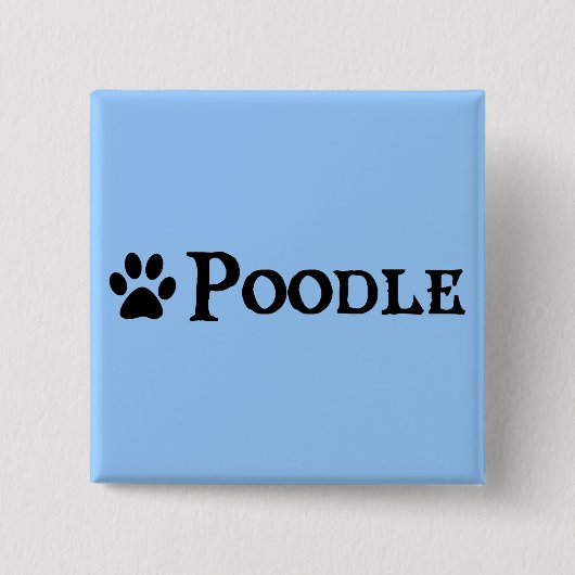 Pudel (Piratenart mit pawprint) Button (Vorderseite)