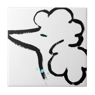 Pudel-Porträt Fliese