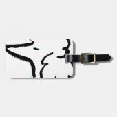 Pudel-Porträt Gepäckanhänger (Vorderseite horizontal)