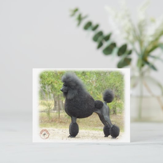 Pudel Postkarte (Stehend Vorderseite)