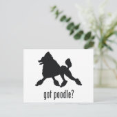 Pudel Postkarte (Stehend Vorderseite)