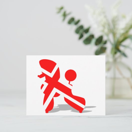 Pudel Postkarte (Stehend Vorderseite)