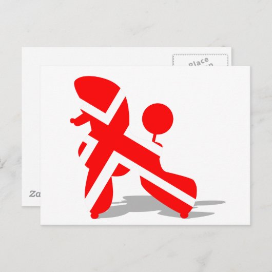 Pudel Postkarte (Vorne/Hinten)