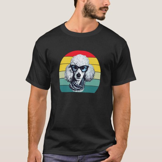 Pudel Retro Grafik T-Shirt 1 (Vorderseite)